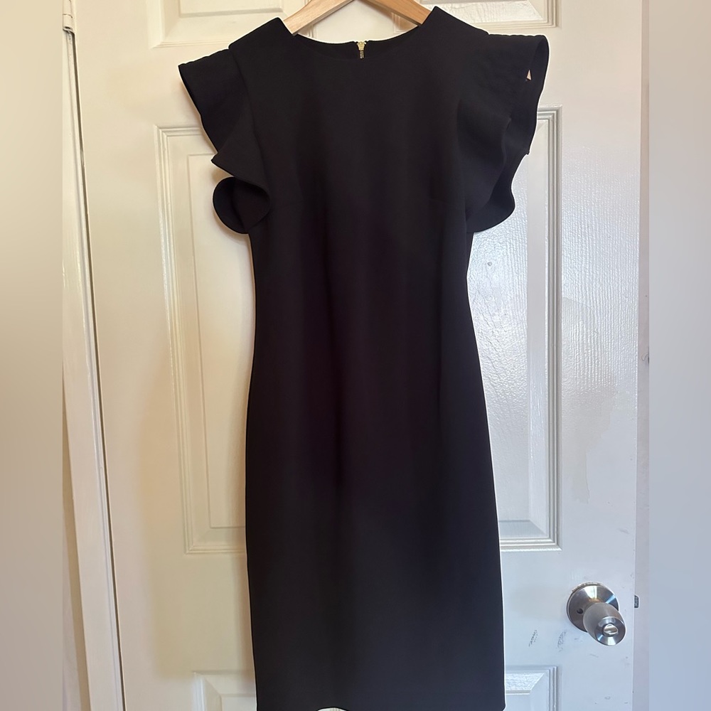 CALVIN KLEIN Ruffle-Sleeve Sheath Dress